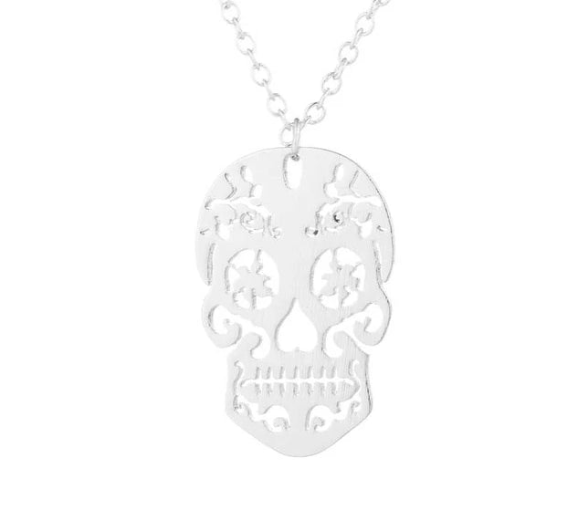 Skeleton Pendant Necklace Women Ethnic Skull Necklaces