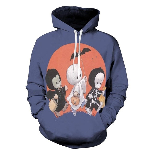 Skull Hip-Hop Skateboard Scary Skeleton Sweatshirt