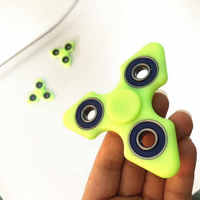 New Light Fidget Spinner Led Stress Hand Spinners Glow In The Dark Figet Spiner Cube EDC Anti-stress Finger Spinner