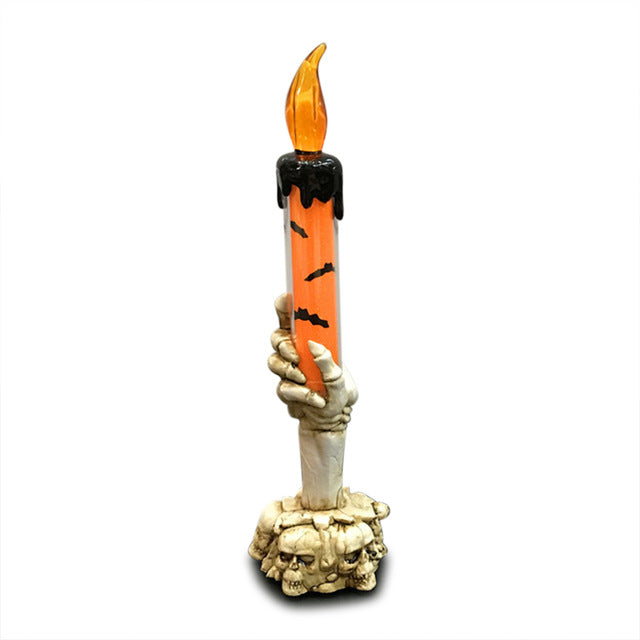 Hot Funny LED Light Candle Holder Table Stand Candelabra Skull Skeleton
