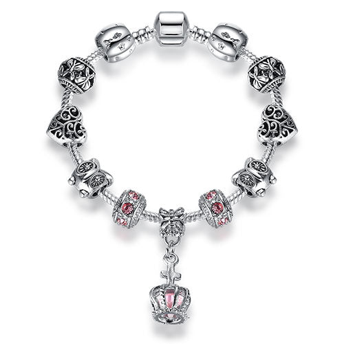4 Style European Fashion 925 Classic Silver Charm Bracelet With Murano Glass Beads Bracelets for Women Original DIY Jewelry Gift