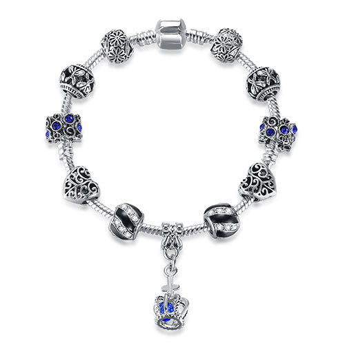 4 Style European Fashion 925 Classic Silver Charm Bracelet With Murano Glass Beads Bracelets for Women Original DIY Jewelry Gift