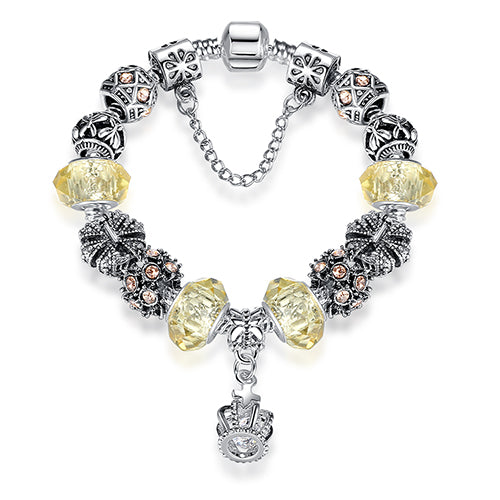 4 Style European Fashion 925 Classic Silver Charm Bracelet With Murano Glass Beads Bracelets for Women Original DIY Jewelry Gift
