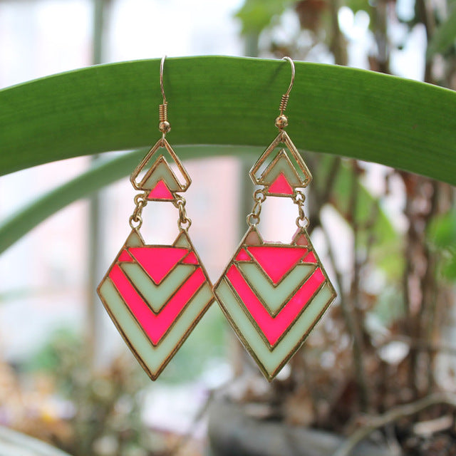 THE Triangle arrow Ear Cuff GLOW in the DARK Geometric shape Ear Stud Colors arrow Earring Clip Earrings WOMEN