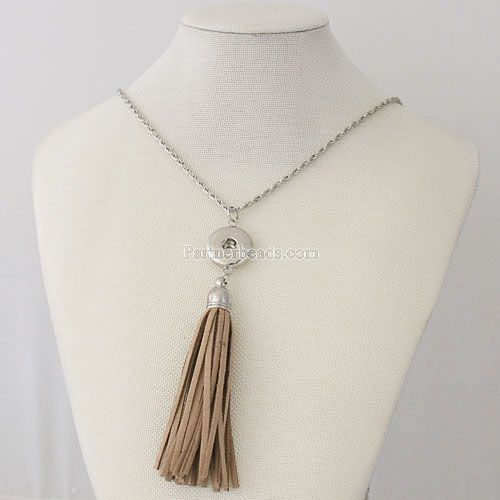 New Choker Necklace Fashion Silver Color Fit 18mm Colorful Snap Buttons Bead Pendant Statement Necklace For Women Jewelry