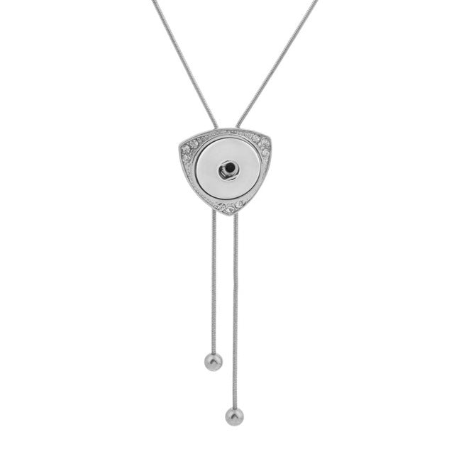 New Choker Necklace Fashion Silver Color Fit 18mm Colorful Snap Buttons Bead Pendant Statement Necklace For Women Jewelry
