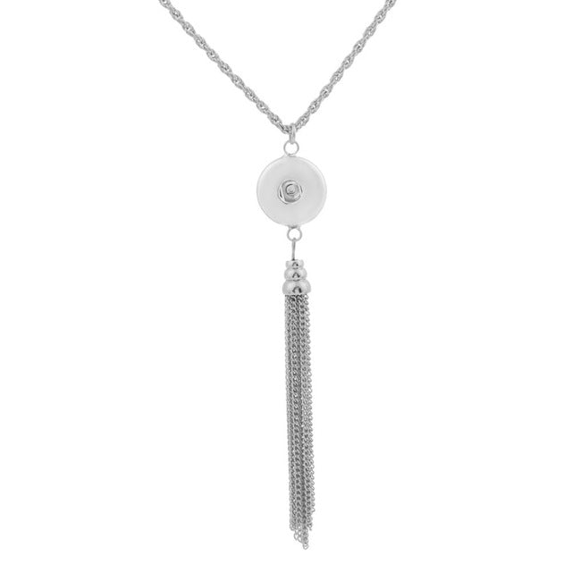New Choker Necklace Fashion Silver Color Fit 18mm Colorful Snap Buttons Bead Pendant Statement Necklace For Women Jewelry