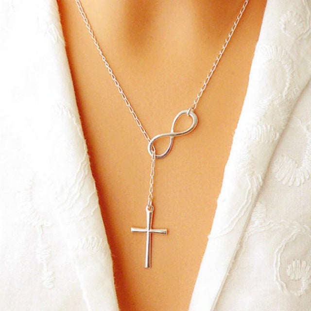 New Gold Fatima Hand Multilayer Hammer Chain Lariat Bar Necklace Long Strip Pendant Necklace Collar joyeria collier Women