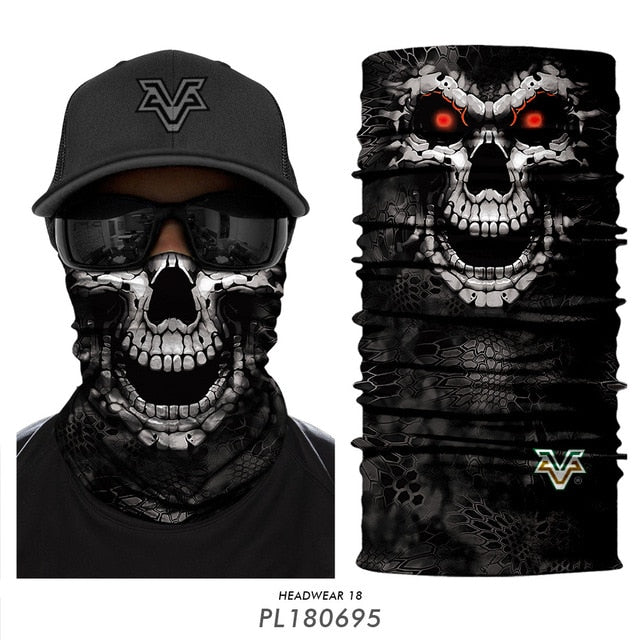 Skull Seamless Balaclava Magic Scarf Heaewear Outdoor Sports Bandanas