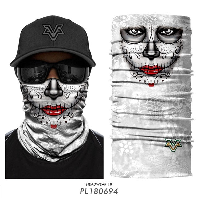 Skull Seamless Balaclava Magic Scarf Heaewear Outdoor Sports Bandanas