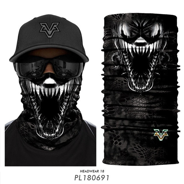 Skull Seamless Balaclava Magic Scarf Heaewear Outdoor Sports Bandanas