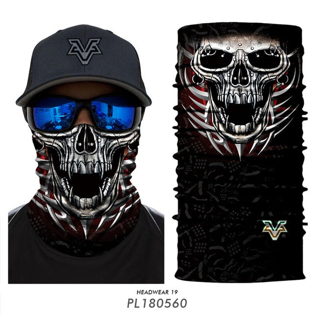 Skull Seamless Balaclava Magic Scarf Heaewear Outdoor Sports Bandanas