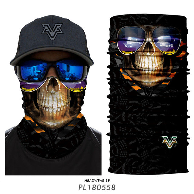 Skull Seamless Balaclava Magic Scarf Heaewear Outdoor Sports Bandanas