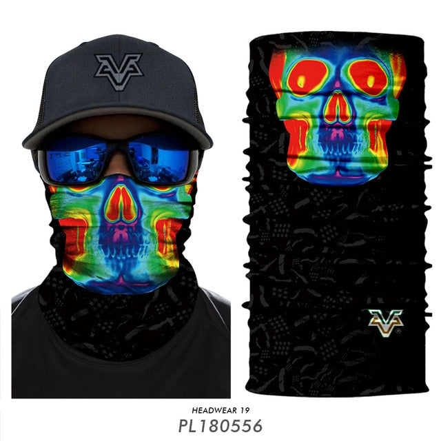 Skull Seamless Balaclava Magic Scarf Heaewear Outdoor Sports Bandanas