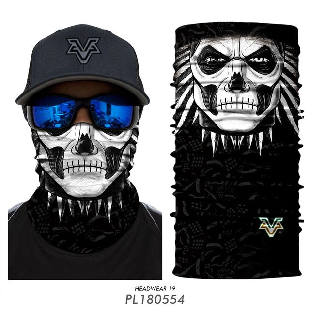 Skull Seamless Balaclava Magic Scarf Heaewear Outdoor Sports Bandanas