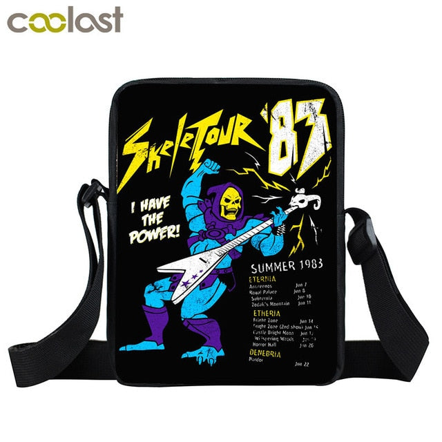 Rock Guitar Skull Rose Mini Messenger Bag