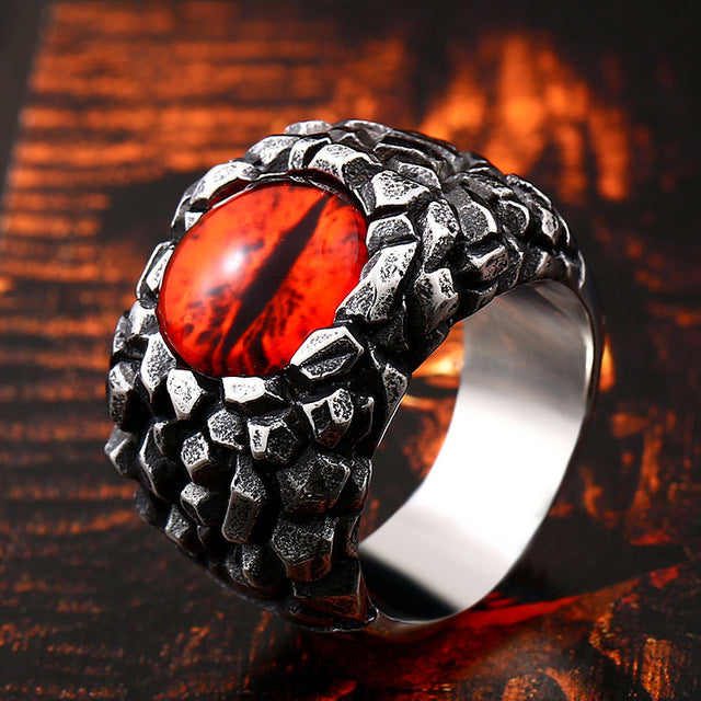 Punk Rock Claw with three Zircon stone evil eye CZ ring men anniversary Biker Skull jewelry christmas Gift BR8-479