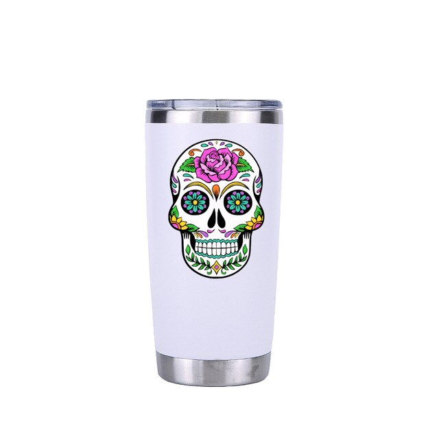 Sugar Skull 30 oz Tumbler Double Wall Vacuum Flasks Insulated Stainless Steel