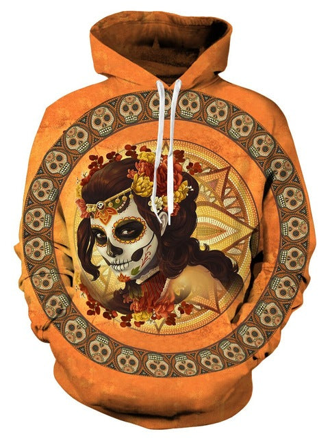 Plus Size S-3XL Skull Hoodies Unisex Sweatshirt Hoodies Cool creative 3D print Skull Punisher Grim Reaper Fashion hot Style