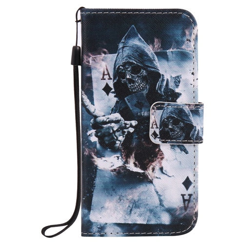 Skull Elephant Leather Flip Fundas Case For Samsung