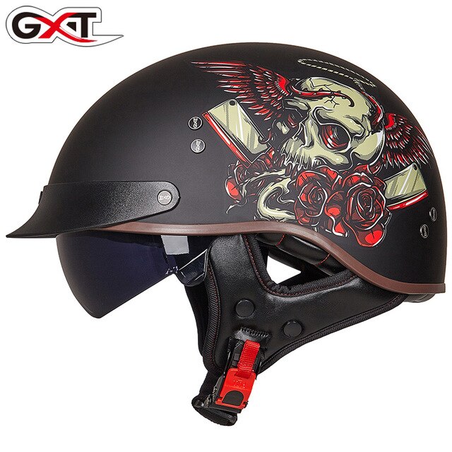 Motorcycle Helmet Vintage Moto Helmet Open Face Scooter Biker Motorbike Racing riding Helmet With DOT Certification