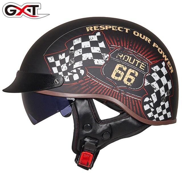 Motorcycle Helmet Vintage Moto Helmet Open Face Scooter Biker Motorbike Racing riding Helmet With DOT Certification