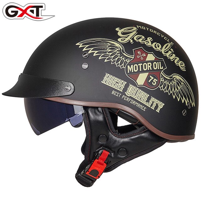 Motorcycle Helmet Vintage Moto Helmet Open Face Scooter Biker Motorbike Racing riding Helmet With DOT Certification