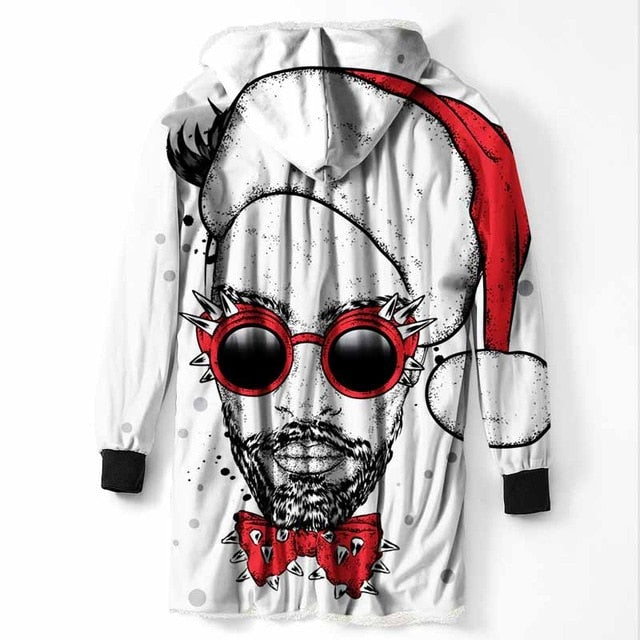 Fashion Cool Sugar Skull Hooded Blanket