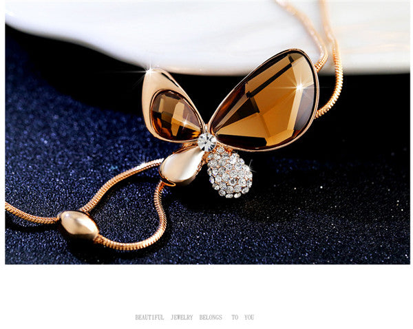 Luxury bohemia Accessories Zircon Snowflake Sweater chain Long Wild snow Necklace Dress Pendant Crystal Jewelry