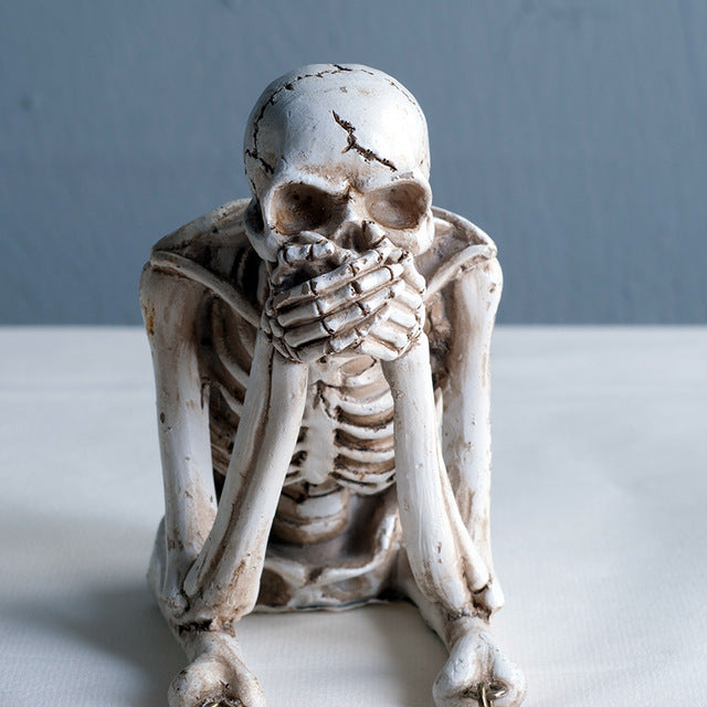 Horror Home Table Decoration Statue Handicraft Human Terror Resin Skull