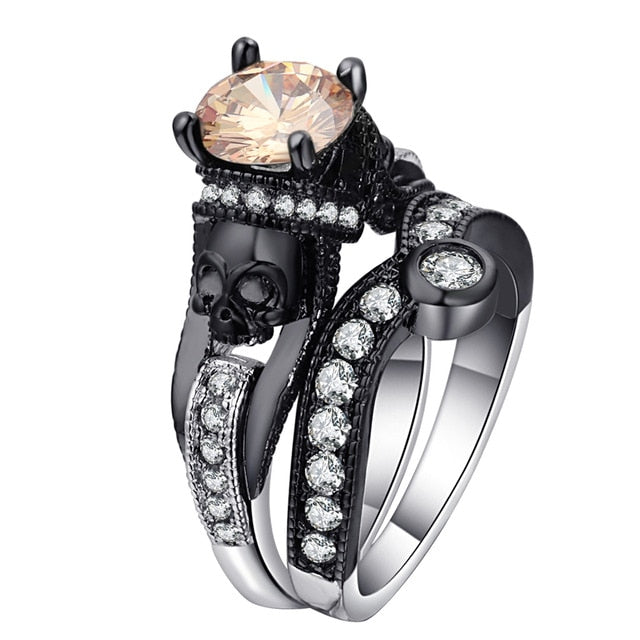 Skull Ring Set For Women Men