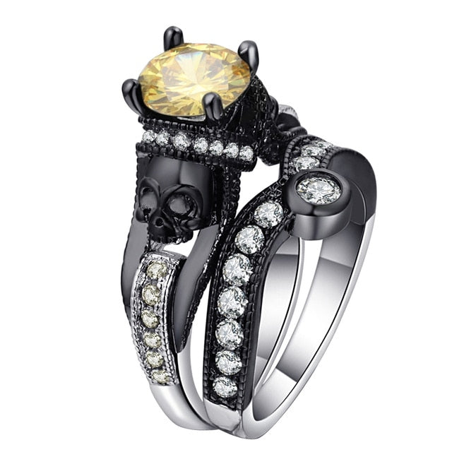 Skull Ring Set For Women Men