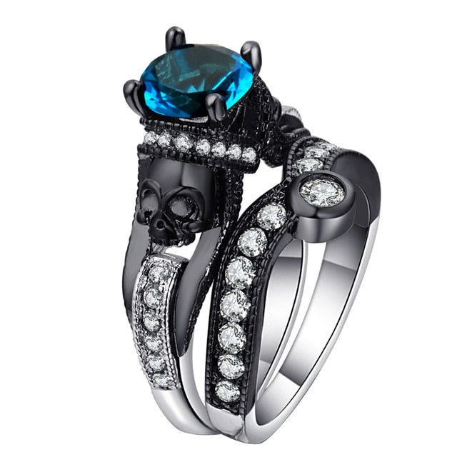 Skull Ring Set For Women Men