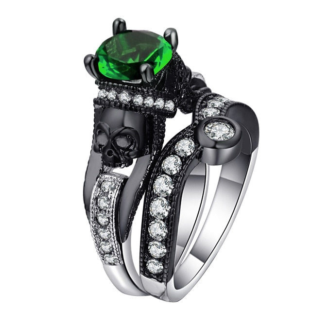 Skull Ring Set For Women Men