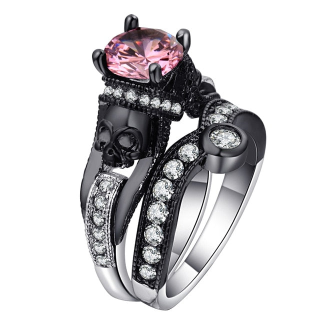 Skull Ring Set For Women Men