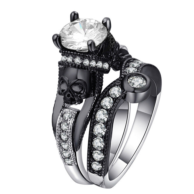 Skull Ring Set For Women Men