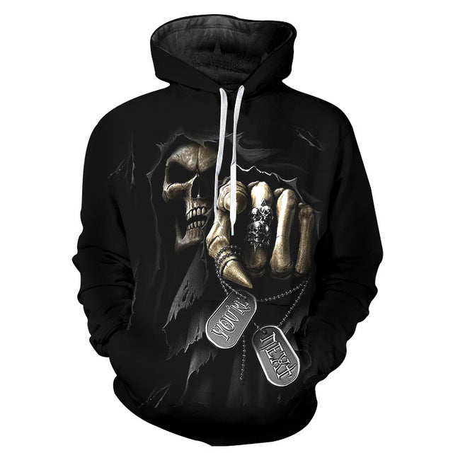 Fashion Hoodie Sweatshirts Men Womens Hoodies Long Sleeve Skull