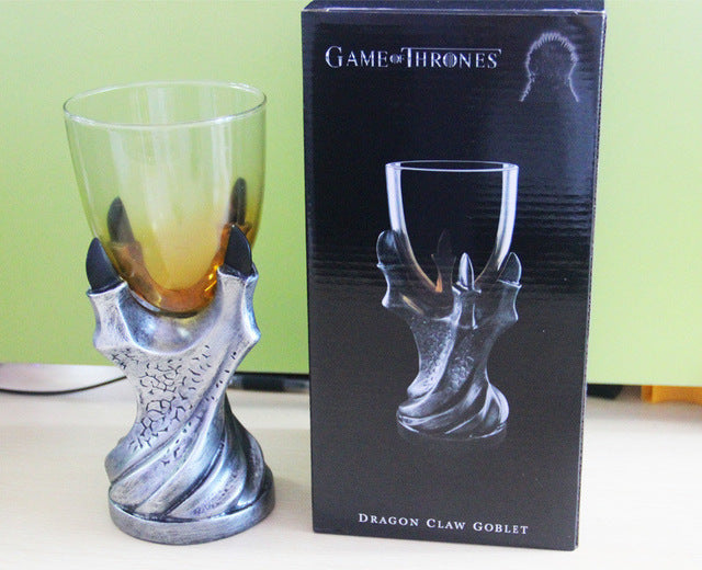 3D Dragon Goblet Cup Claw Glass Goblets Skull Dragon Paw Whiskey Beer Cups Drinking Bottle Party&Bar Decor Mug Cosplay Props