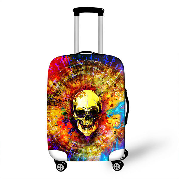 Cartoon 3D Sugar Skull Print Travel Luggage Protective Covers 18 to 28 Inch High Elastic Women Suitcase Dust Protections Cover
