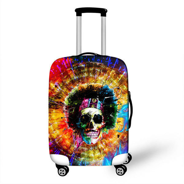 Cartoon 3D Sugar Skull Print Travel Luggage Protective Covers 18 to 28 Inch High Elastic Women Suitcase Dust Protections Cover