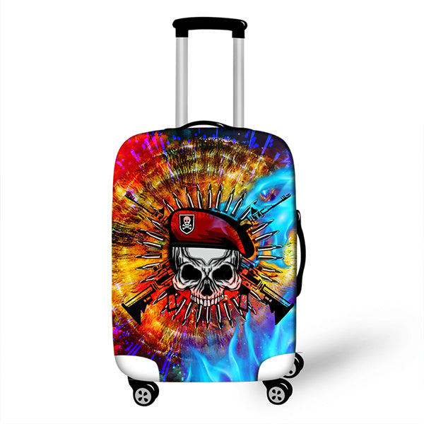 Cartoon 3D Sugar Skull Print Travel Luggage Protective Covers 18 to 28 Inch High Elastic Women Suitcase Dust Protections Cover