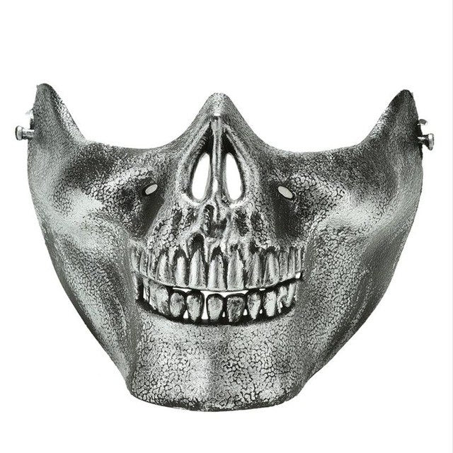 Skull Skeleton Mask Army Games Outdoor Metal Mesh Eye Shield Costume for Halloween Party