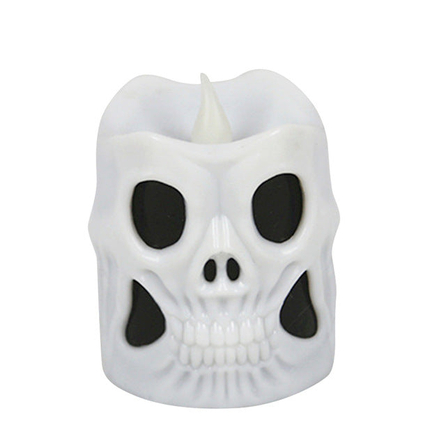 1pcs Skull Candle LED Night Light Halloween Party Decorative Creative Night Light Home Supplies Candle Lamp for Haunted House