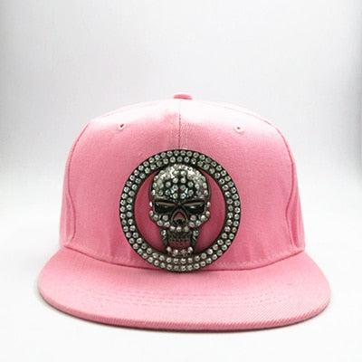 Metal skull cotton Casquette Baseball Cap hip-hop cap Adjustable Snapback