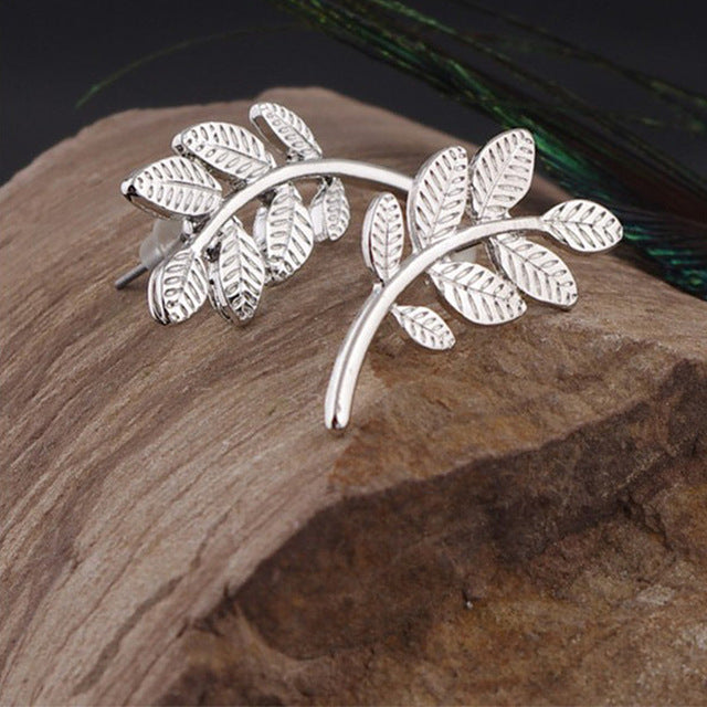 Imitation Pearl Heart Crystal Flower Bow Leaf Angel Wings Geometry Stud Earrings for Women Jewelry
