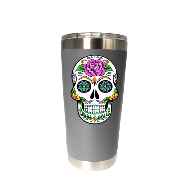 Sugar Skull 30 oz Tumbler Double Wall Vacuum Flasks Insulated Stainless Steel
