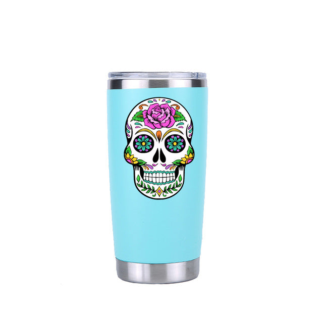 Sugar Skull 30 oz Tumbler Double Wall Vacuum Flasks Insulated Stainless Steel