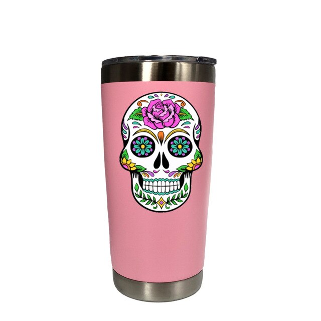 Sugar Skull 30 oz Tumbler Double Wall Vacuum Flasks Insulated Stainless Steel