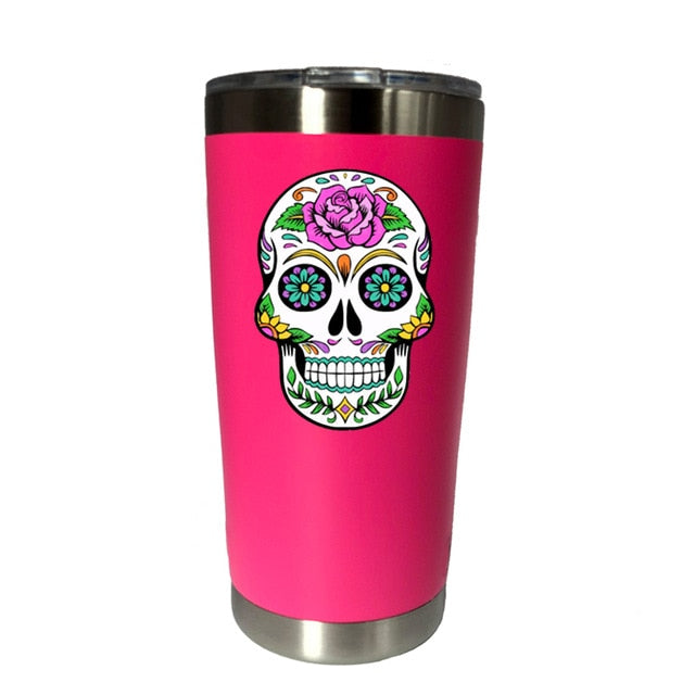 Sugar Skull 30 oz Tumbler Double Wall Vacuum Flasks Insulated Stainless Steel