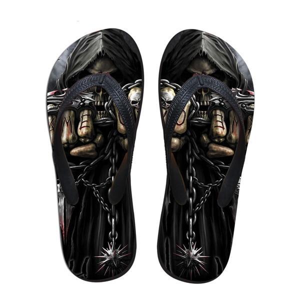 Skull Beach Flip Flops Slip-on Slippers